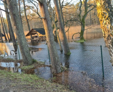 Piaśnica pod gwałtownym przyborem wody