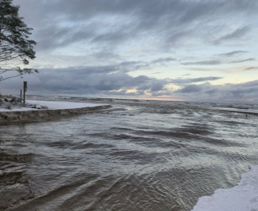 Zimowy krajobraz ujścia Piaśnicy